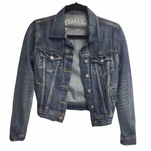 ARITZIA Talula Croppped Denim Jacket Medium Blue XS